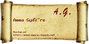 Amma Györe névjegykártya